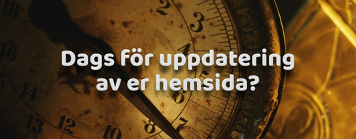 Dags för uppdatering av hemsidan?